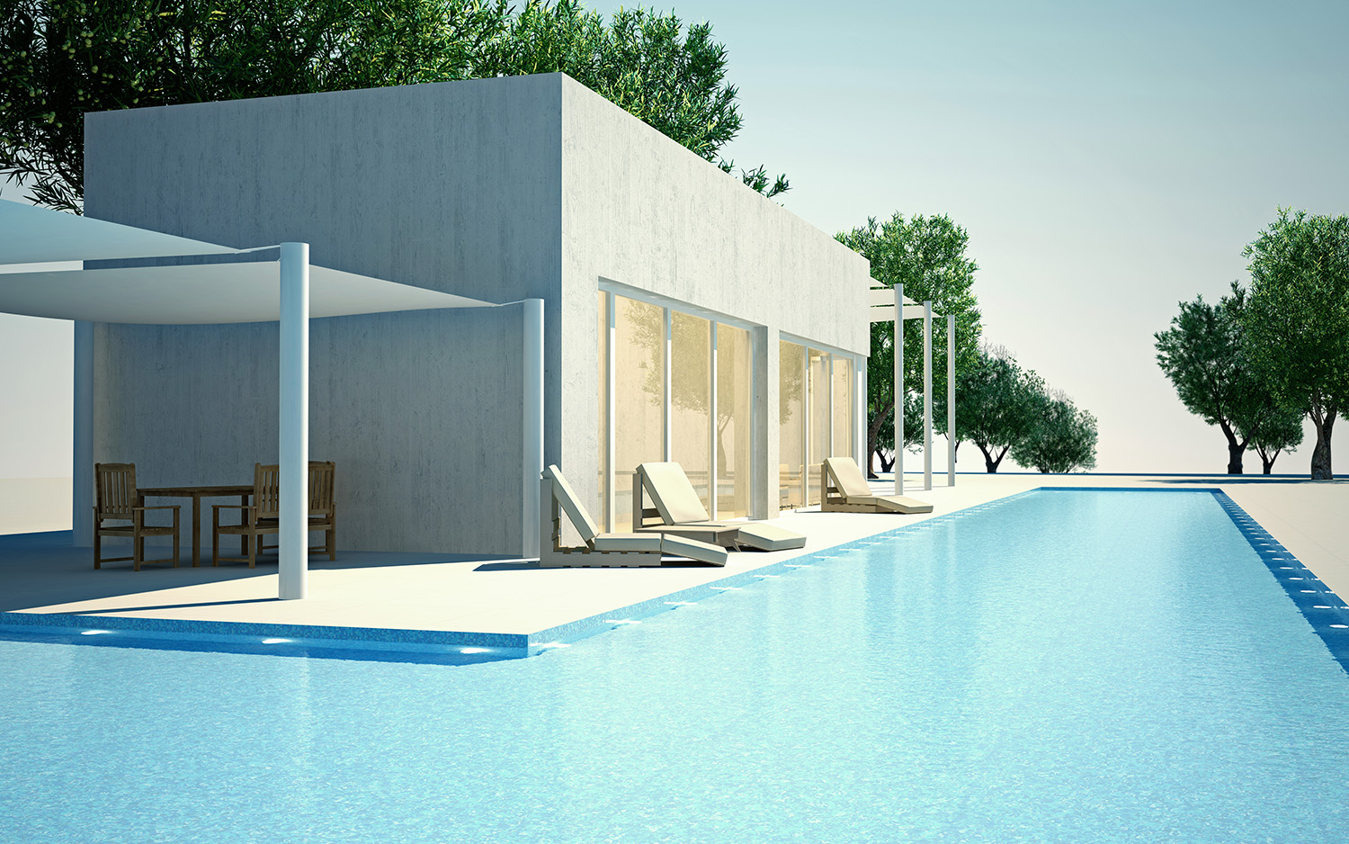Cabinet d'architecture Alicante: construction de piscine en chalets ou maisons individuelles avec leur propre terrain.